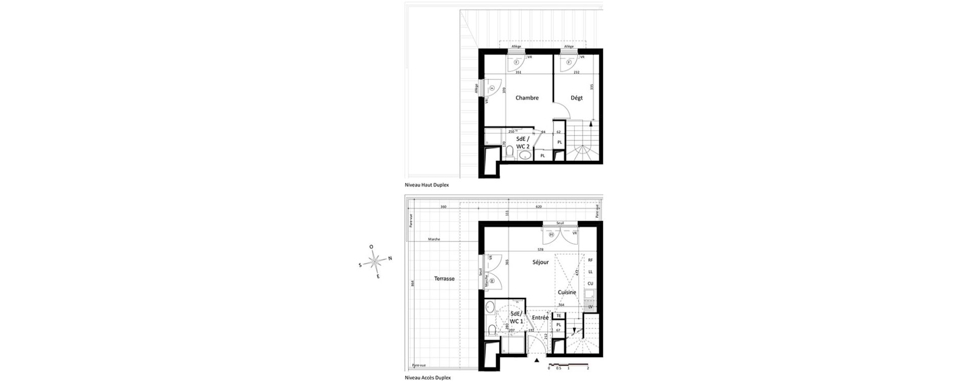 Duplex T2 de 59,15 m2 &agrave; Aix-En-Provence Encagnane - corsy