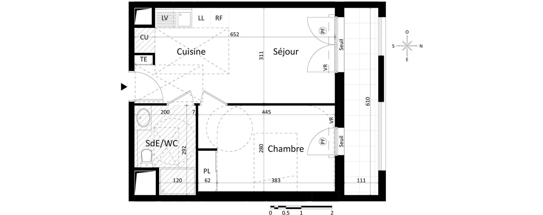 Appartement T2 de 37,15 m2 &agrave; Aix-En-Provence Encagnane - corsy