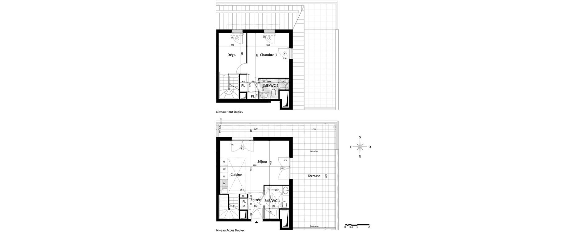 Duplex T2 de 59,70 m2 &agrave; Aix-En-Provence Encagnane - corsy