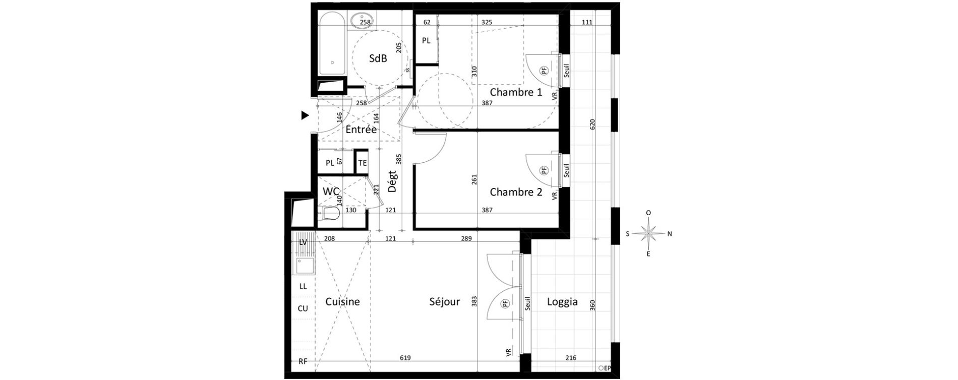 Appartement T3 de 60,15 m2 &agrave; Aix-En-Provence Encagnane - corsy