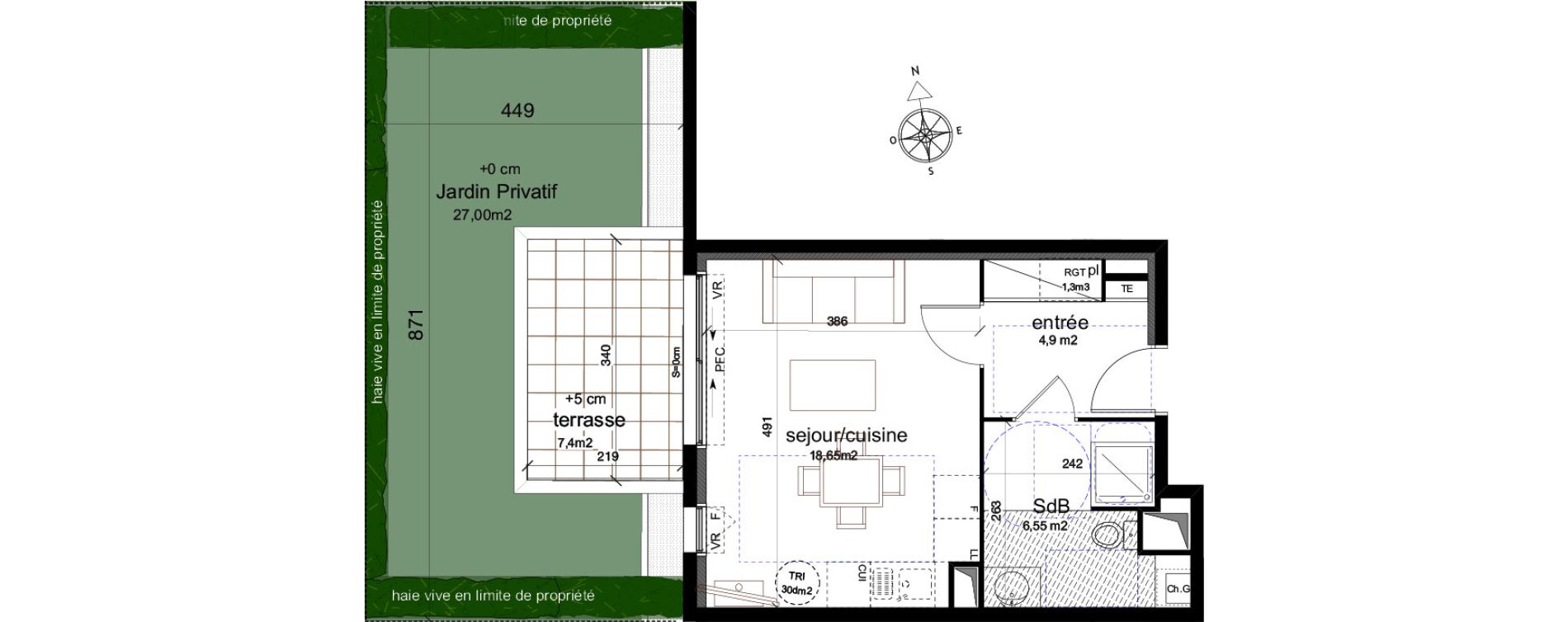 Appartement T1 de 30,10 m2 &agrave; Aix-En-Provence Puyricard - couteron