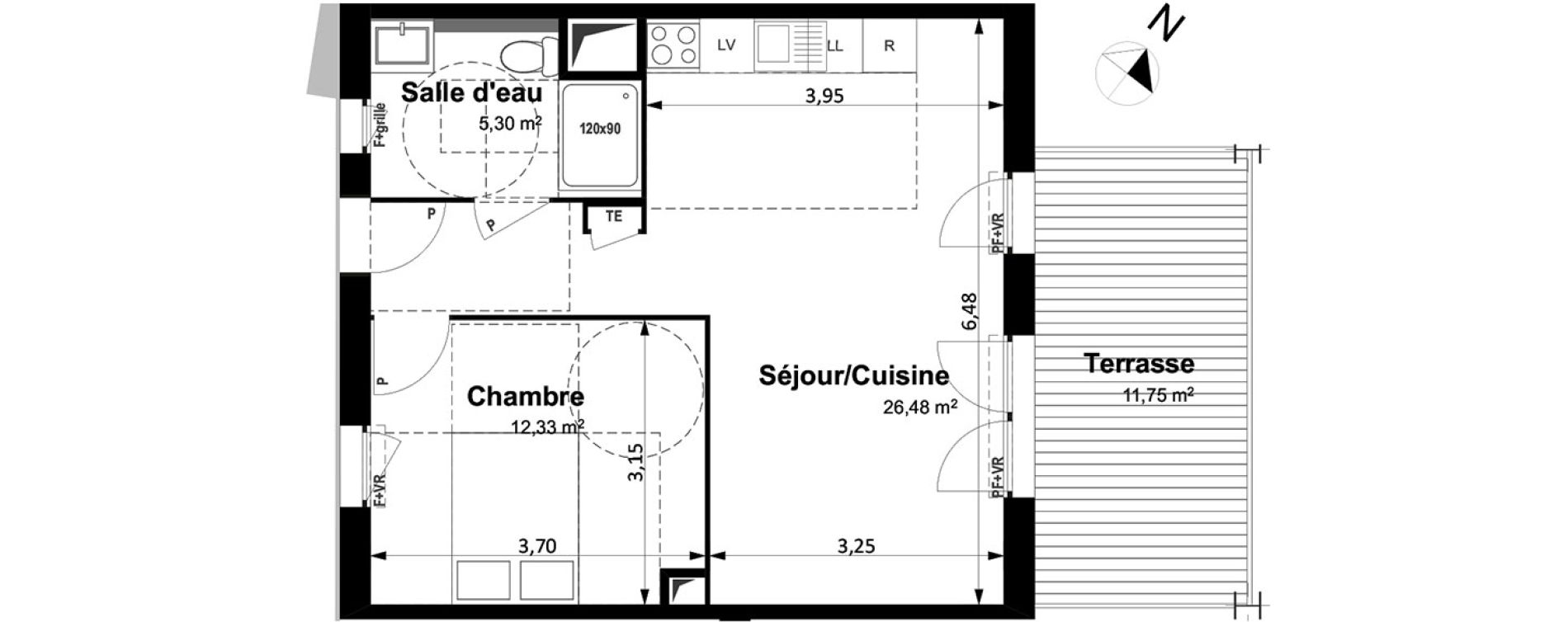 Appartement T2 de 44,10 m2 &agrave; Arles Centre