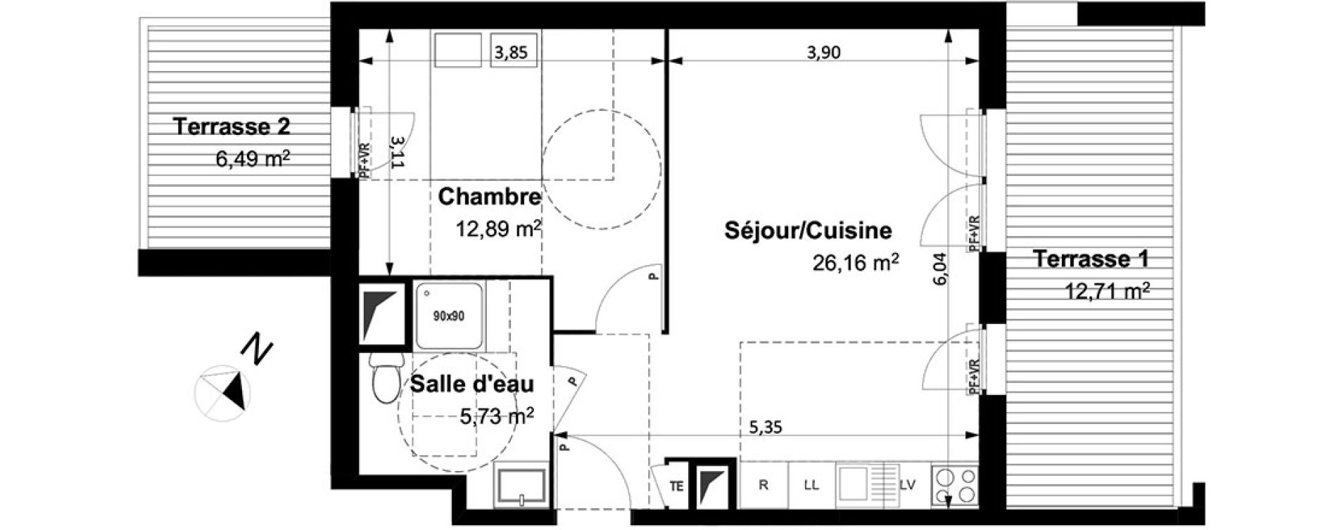 Appartement T2 de 44,80 m2 &agrave; Arles Centre