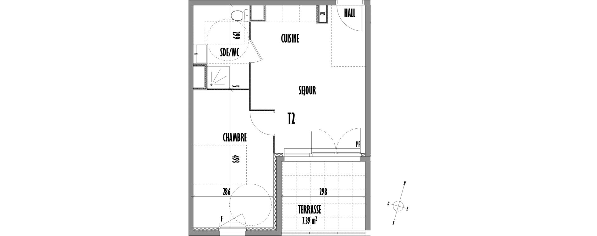 Appartement T2 de 38,76 m2 à Arles Z.i. nord