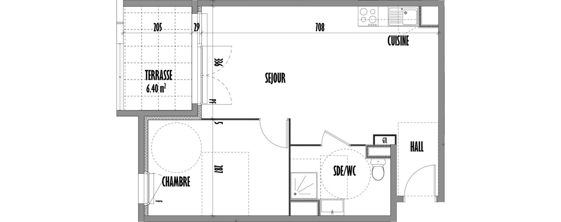 Appartement T2 de 46,20 m2 &agrave; Arles Z.i. nord