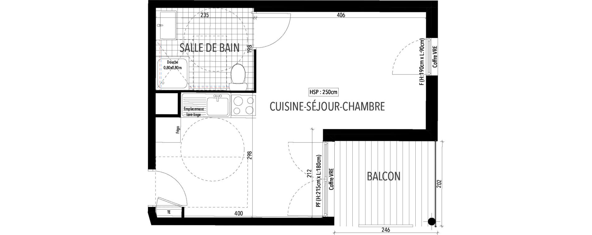 Appartement T1 de 26,20 m2 &agrave; Arles Village camarguais