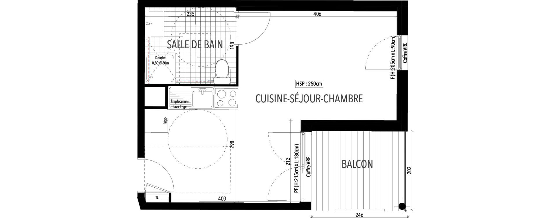 Appartement T1 de 26,20 m2 &agrave; Arles Village camarguais
