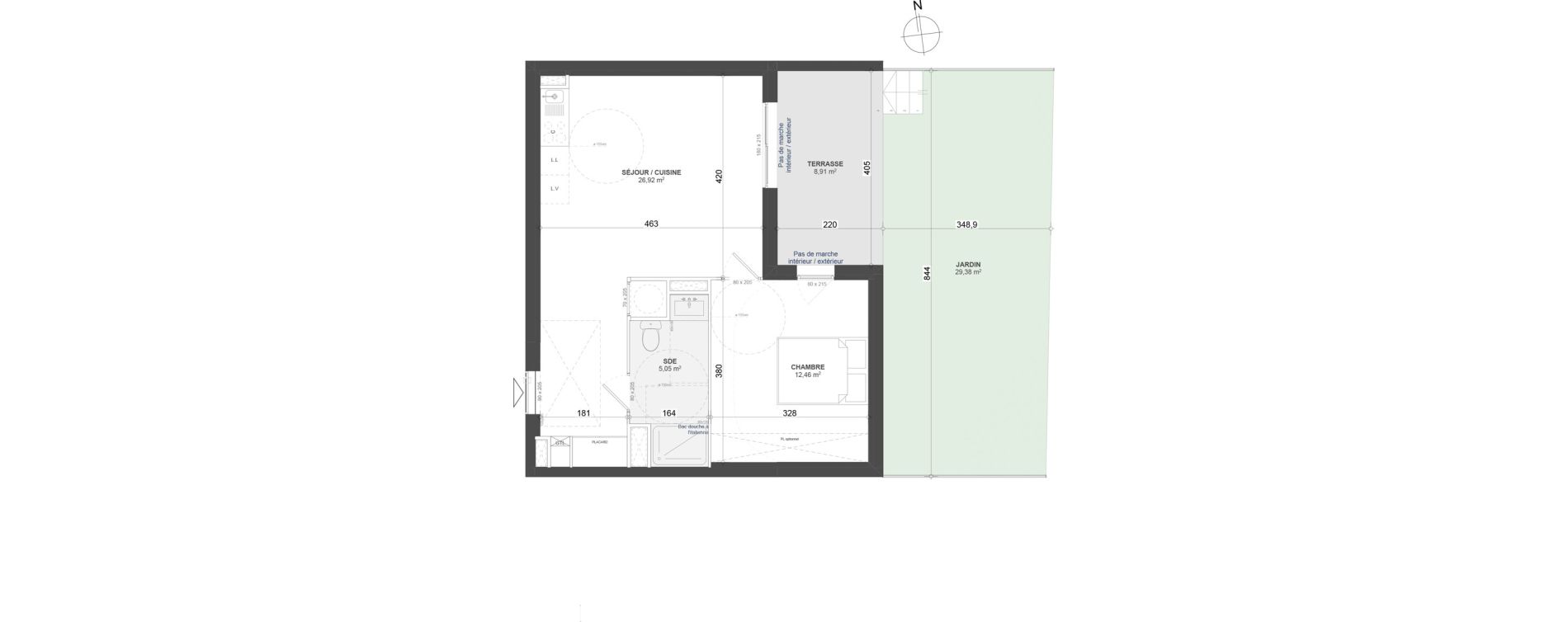 Appartement T2 de 44,43 m2 &agrave; Arles Trinquetaille
