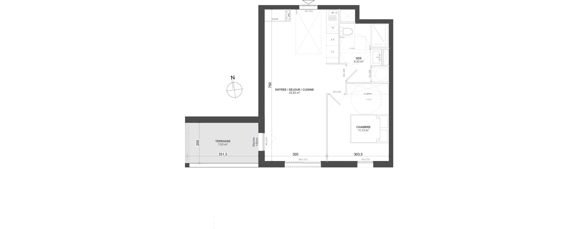 Appartement T2 de 43,29 m2 &agrave; Arles Trinquetaille