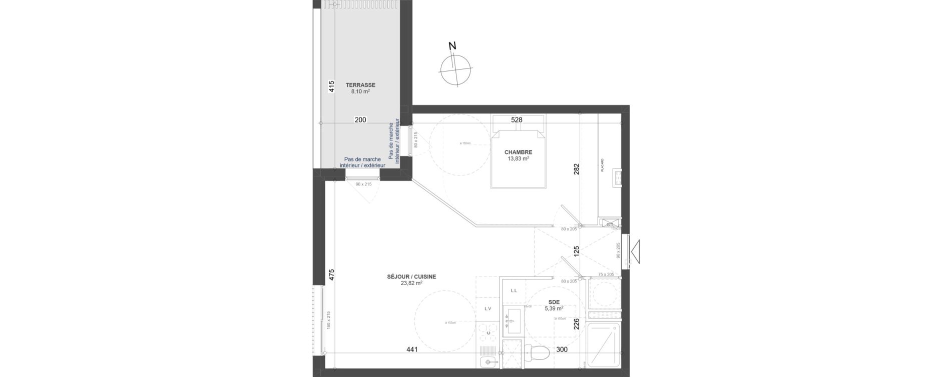 Appartement T2 de 43,04 m2 &agrave; Arles Trinquetaille