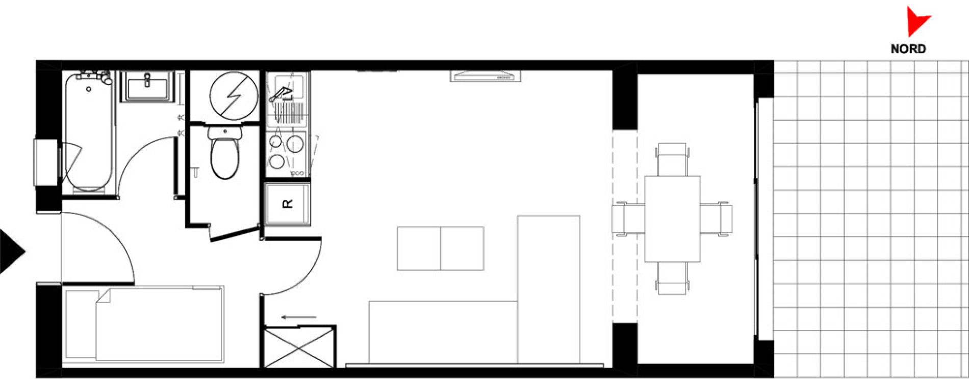 Appartement T1 de 30,98 m2 &agrave; Arles Village camarguais