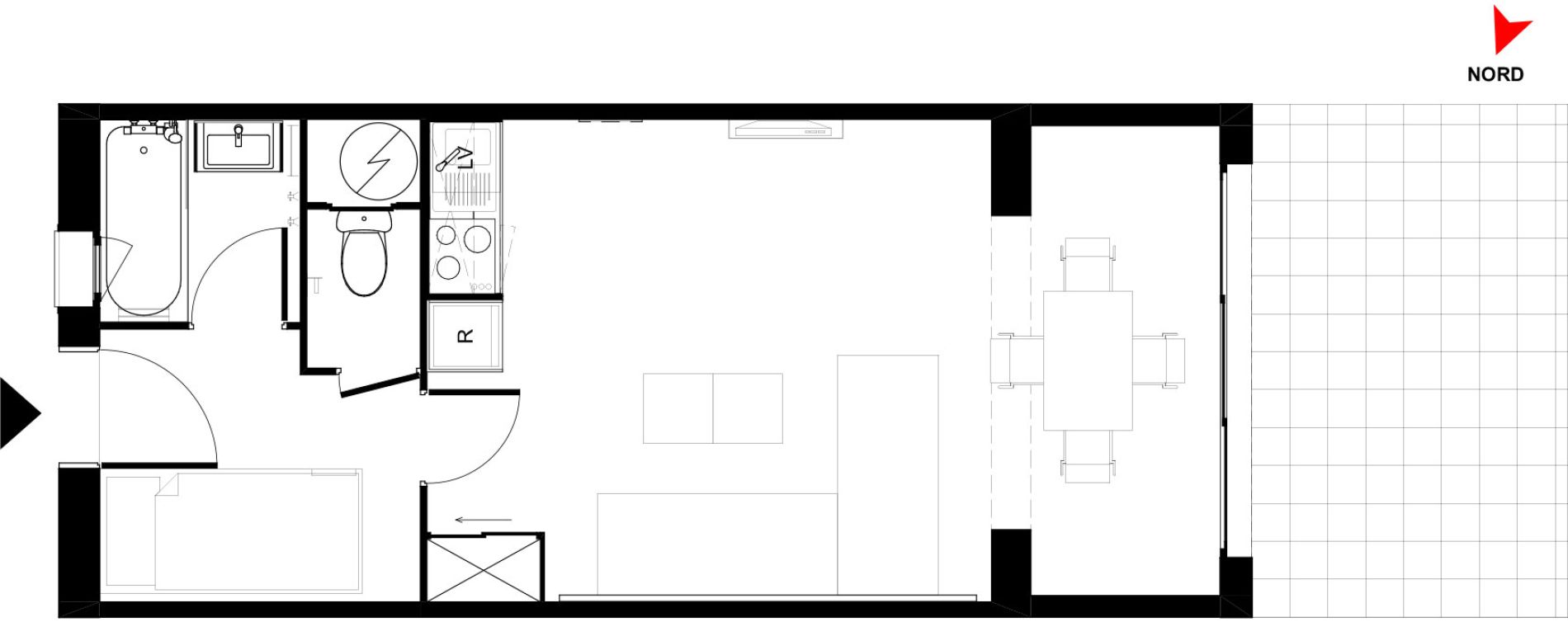 Appartement T1 de 31,36 m2 &agrave; Arles Village camarguais