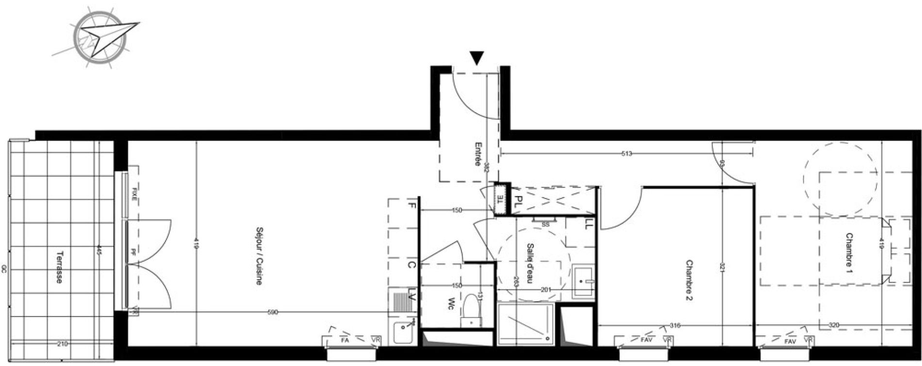 Appartement T3 de 65,90 m2 &agrave; Arles Fourchon