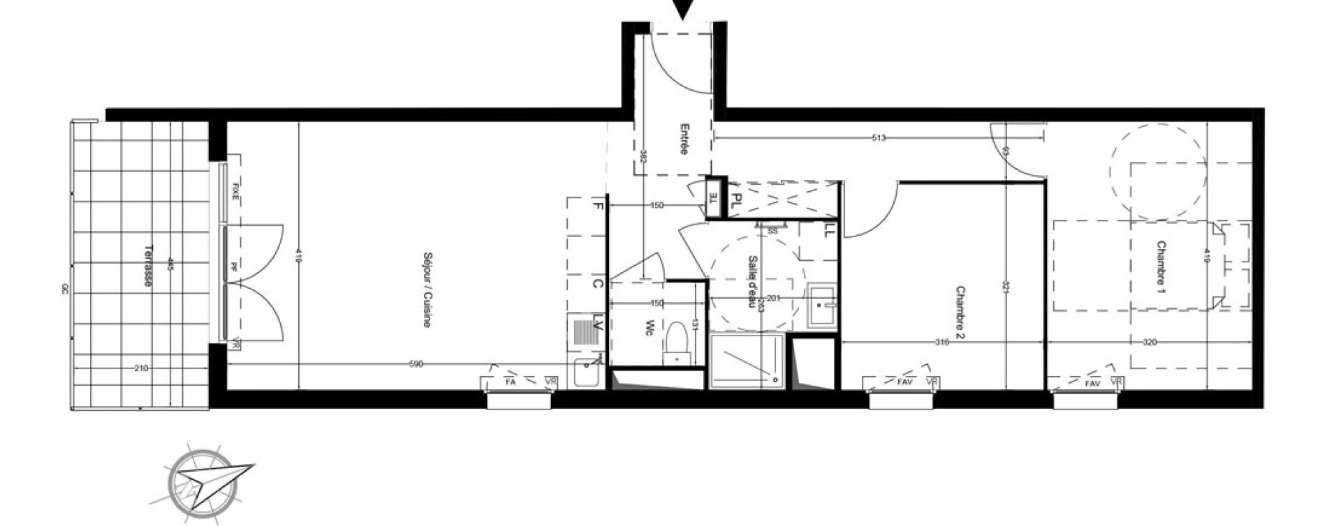 Appartement T3 de 65,80 m2 &agrave; Arles Fourchon