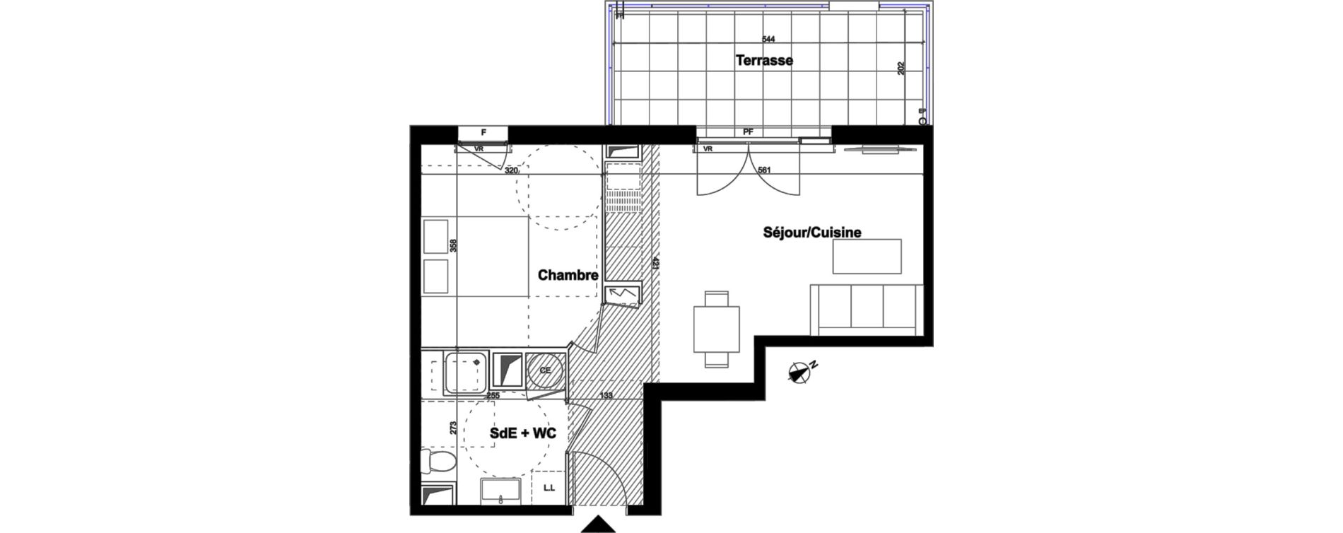 Appartement T2 de 41,60 m2 &agrave; Aubagne Centre