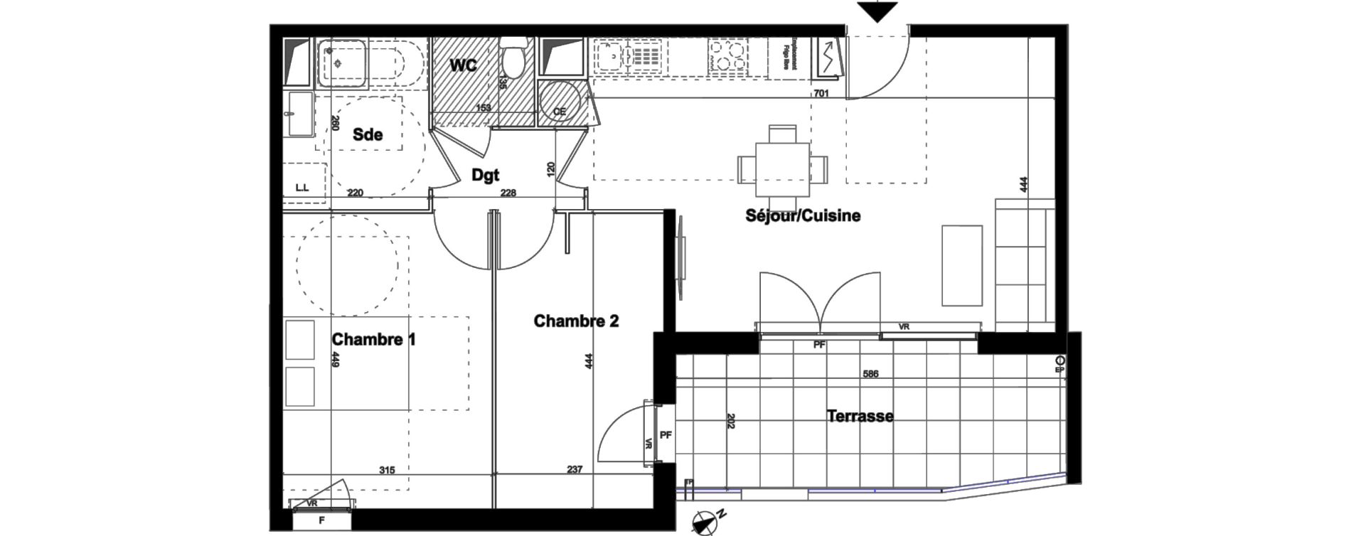 Appartement T3 de 63,90 m2 &agrave; Aubagne Centre