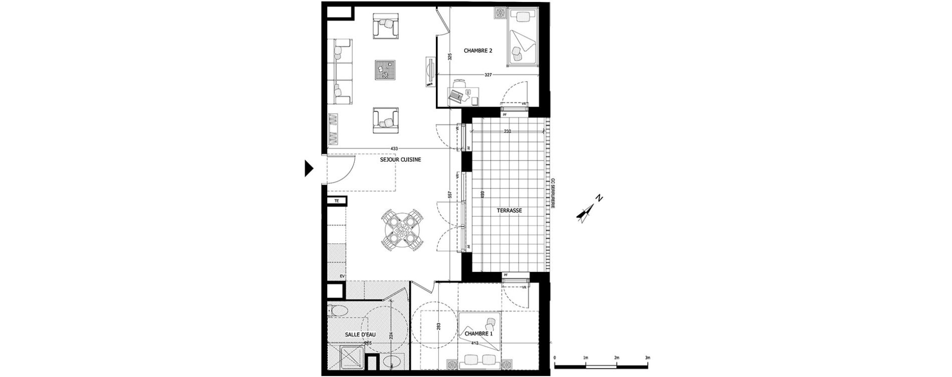 Appartement T3 de 64,25 m2 &agrave; Aubagne Centre