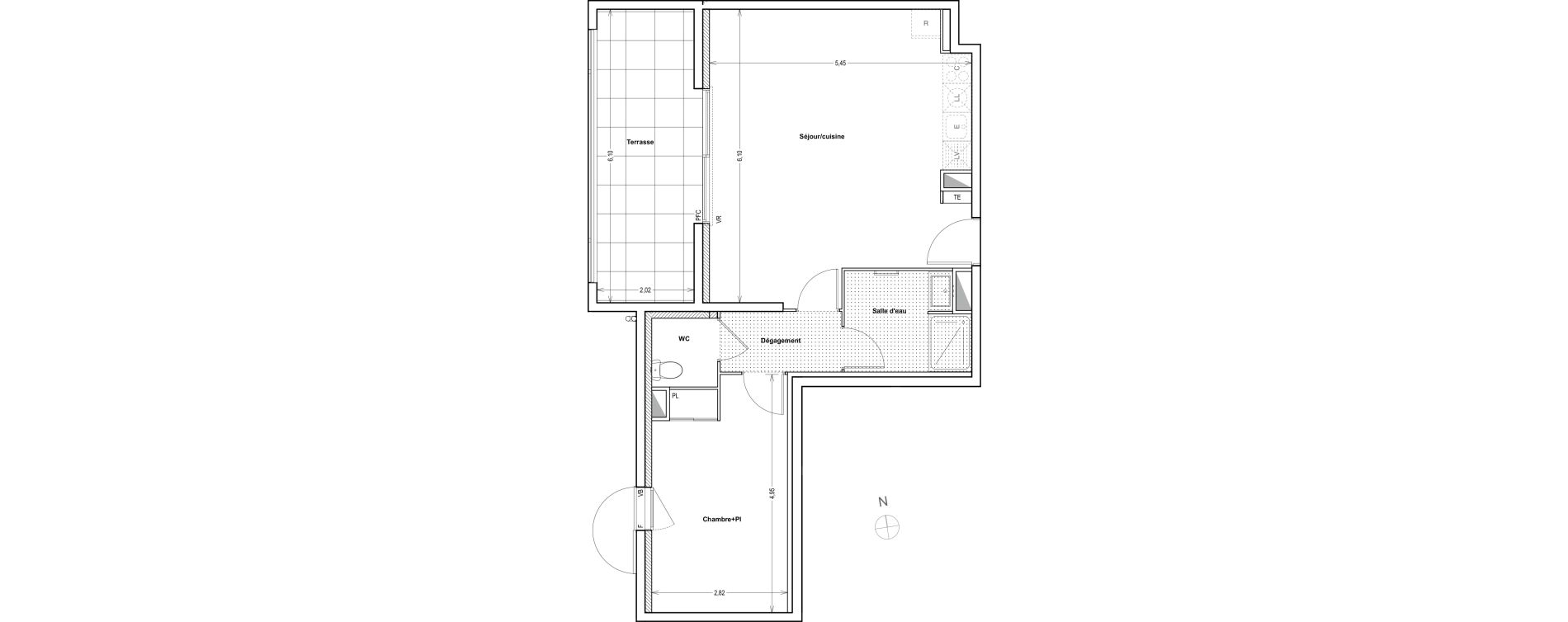 Appartement T2 de 54,03 m2 &agrave; Auriol Centre