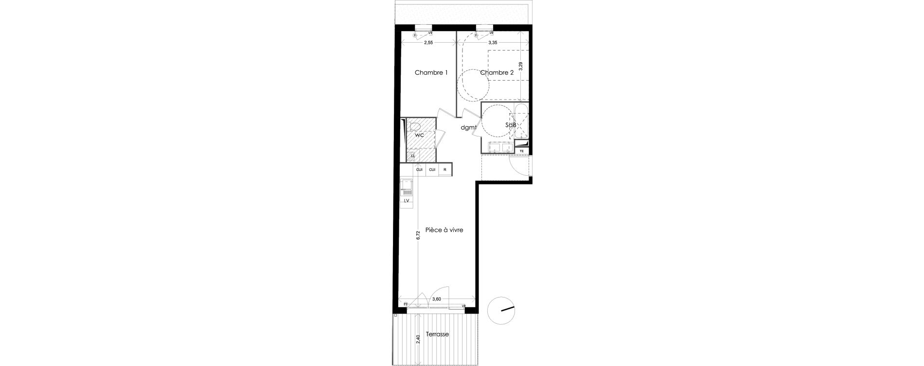 Appartement T3 de 61,10 m2 &agrave; Cabannes Centre