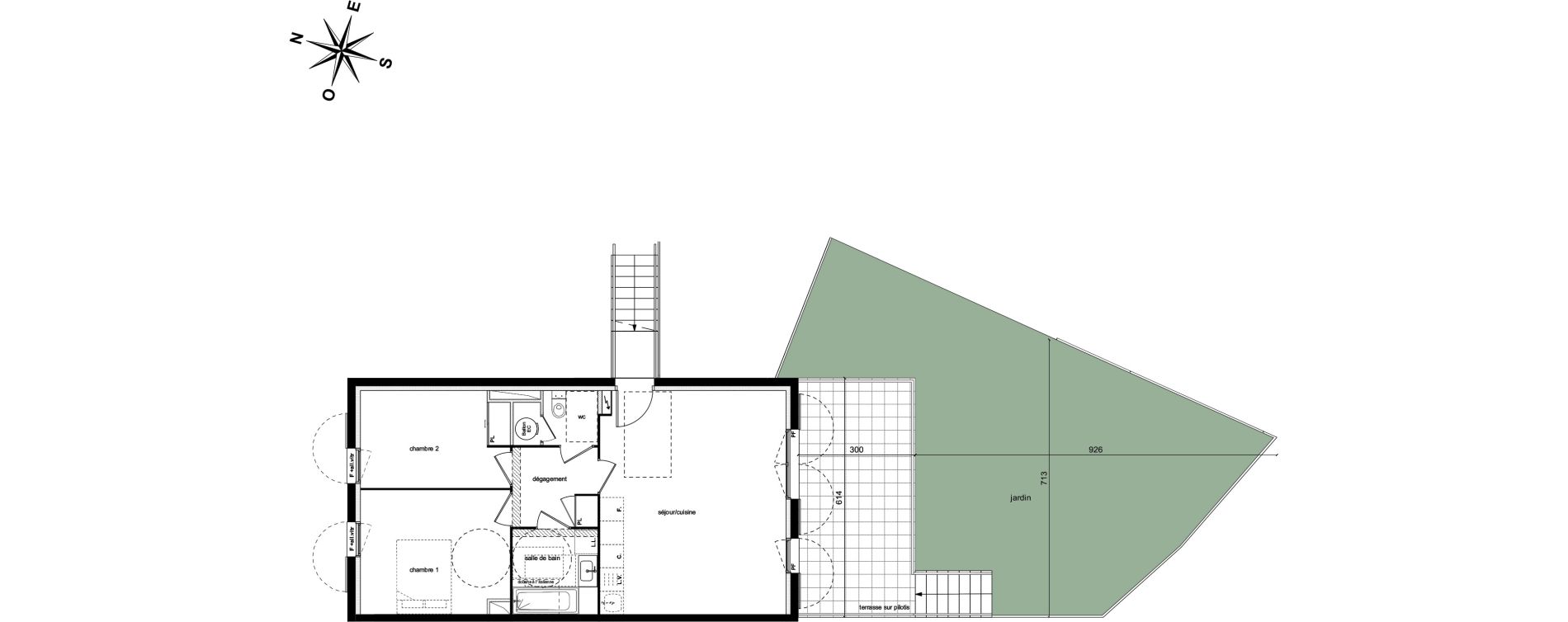 Appartement T3 de 64,75 m2 &agrave; Ch&acirc;teauneuf-Le-Rouge Centre