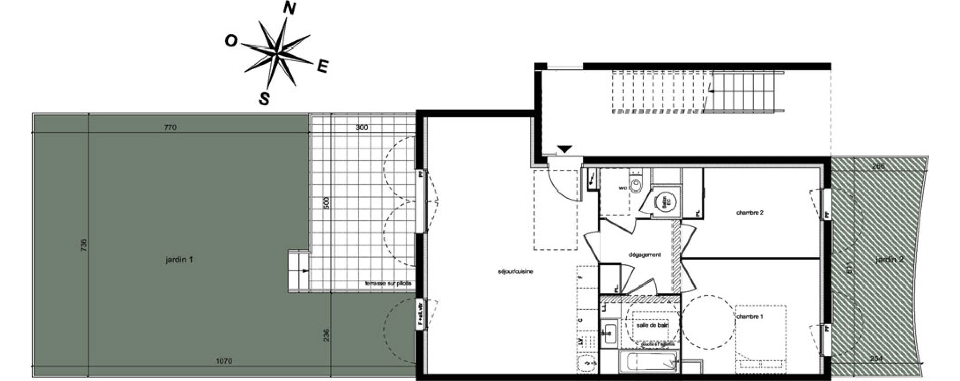 Appartement T3 de 64,90 m2 &agrave; Ch&acirc;teauneuf-Le-Rouge Centre