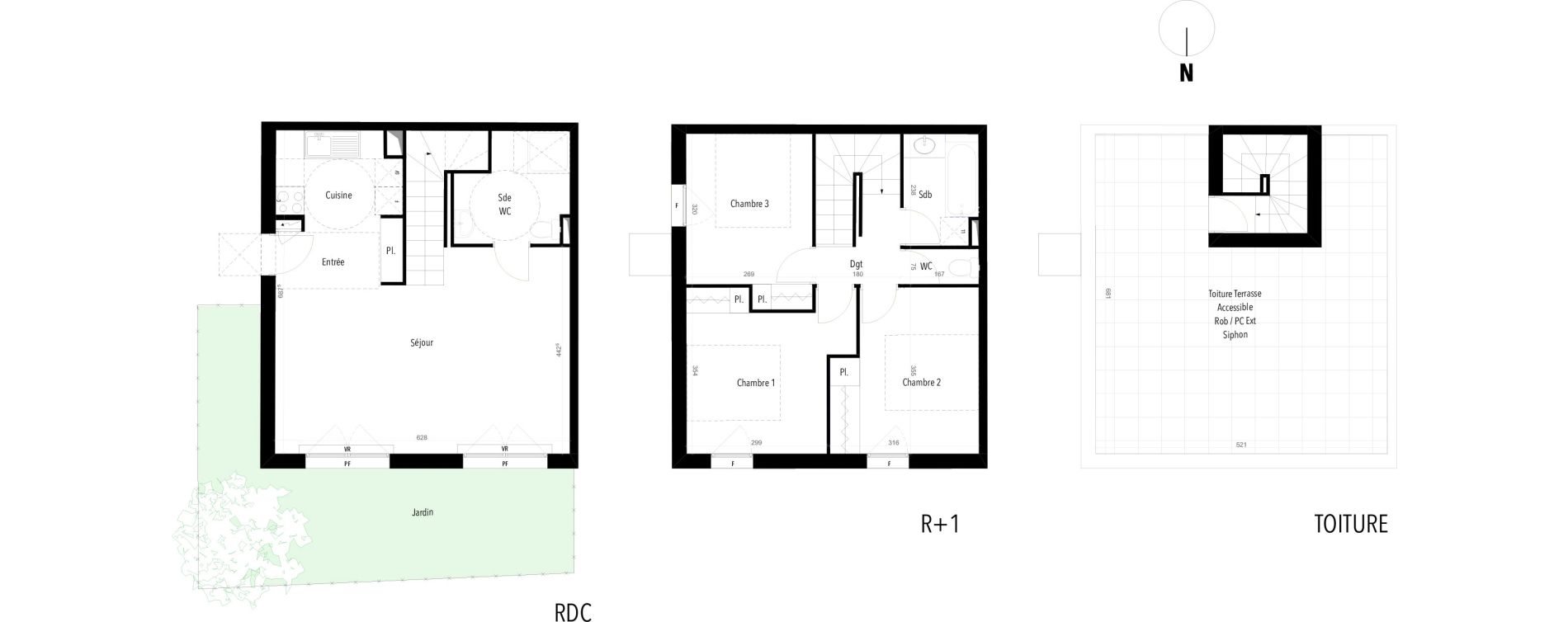 Maison T4 de 76,47 m2 &agrave; Ch&acirc;teauneuf-Les-Martigues Centre