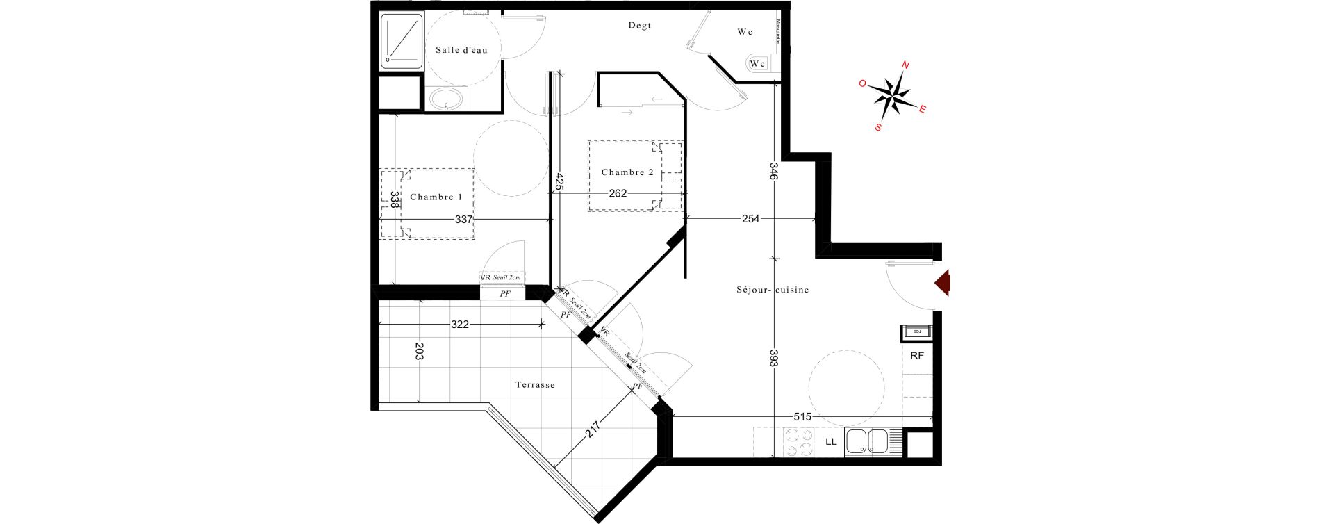 Appartement T3 de 64,29 m2 &agrave; Cuges-Les-Pins Centre