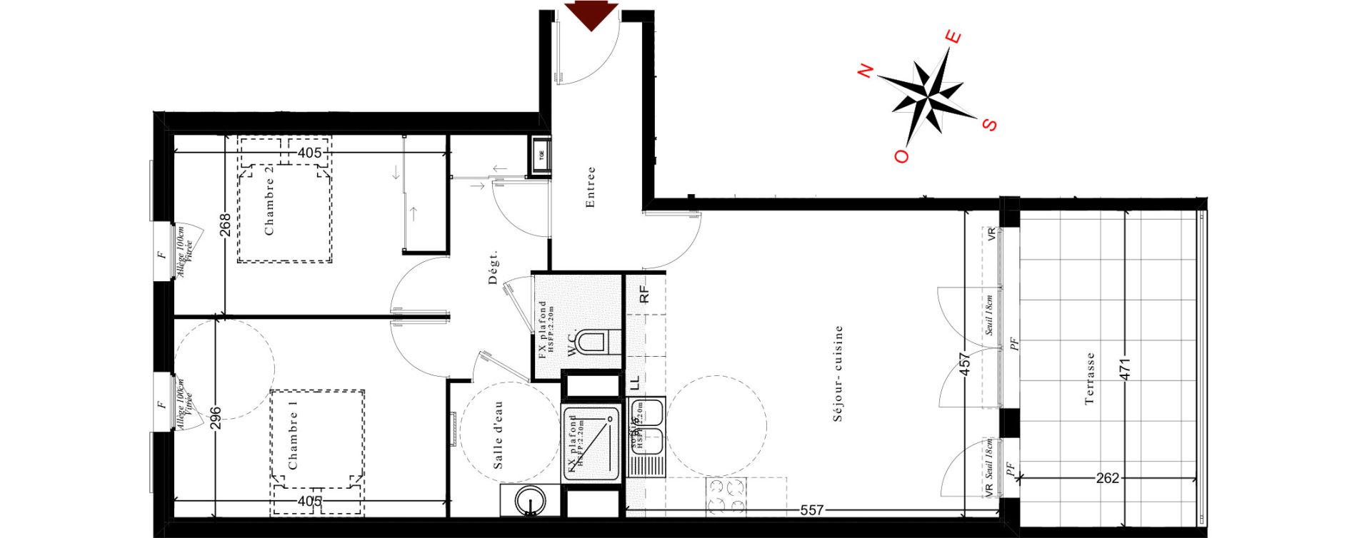 Appartement T3 de 64,02 m2 &agrave; Cuges-Les-Pins Centre