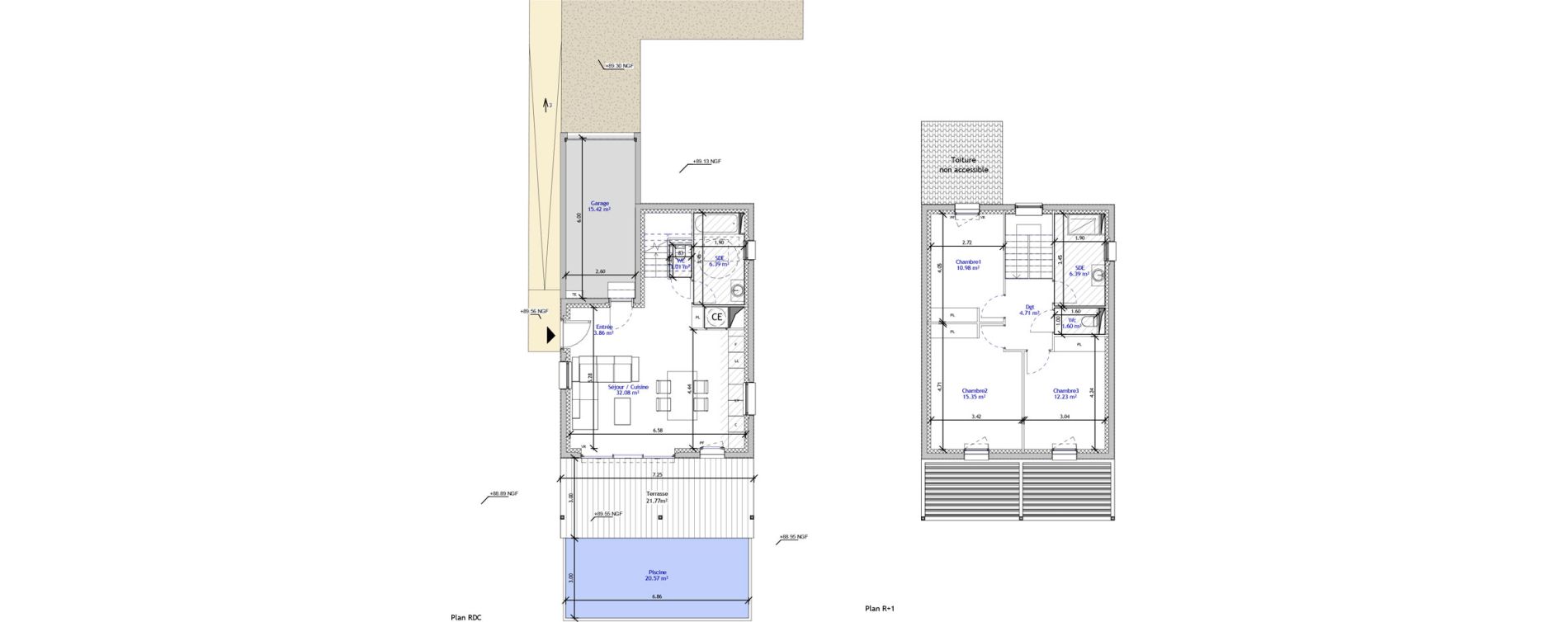 Maison T4 de 94,59 m2 &agrave; Eygui&egrave;res Centre