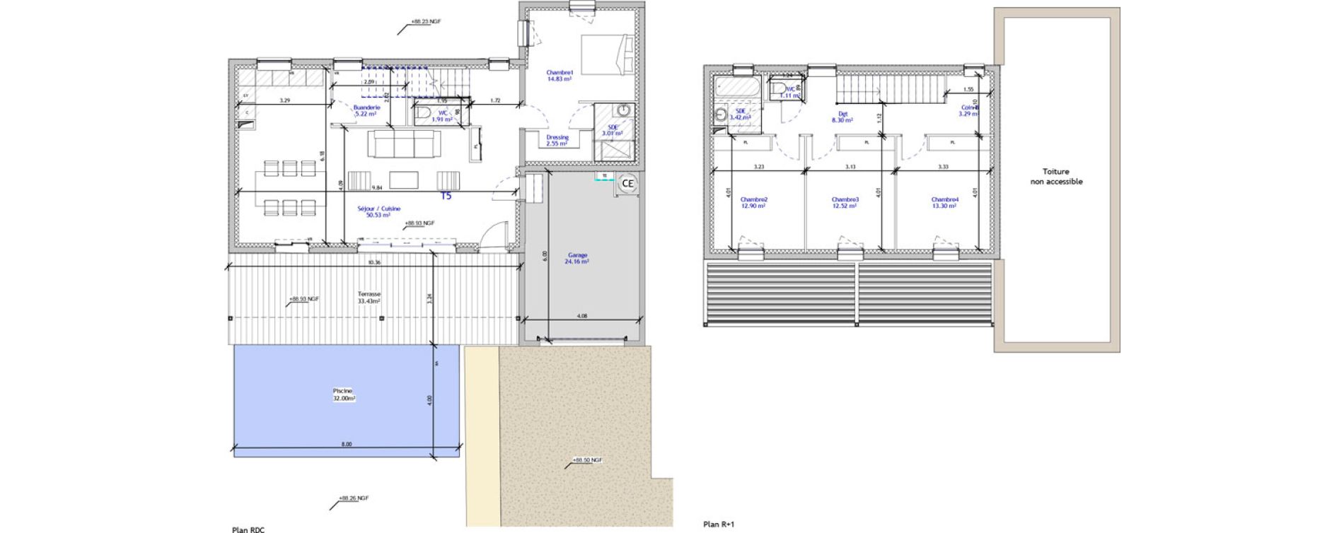 Maison T5 de 132,88 m2 &agrave; Eygui&egrave;res Centre