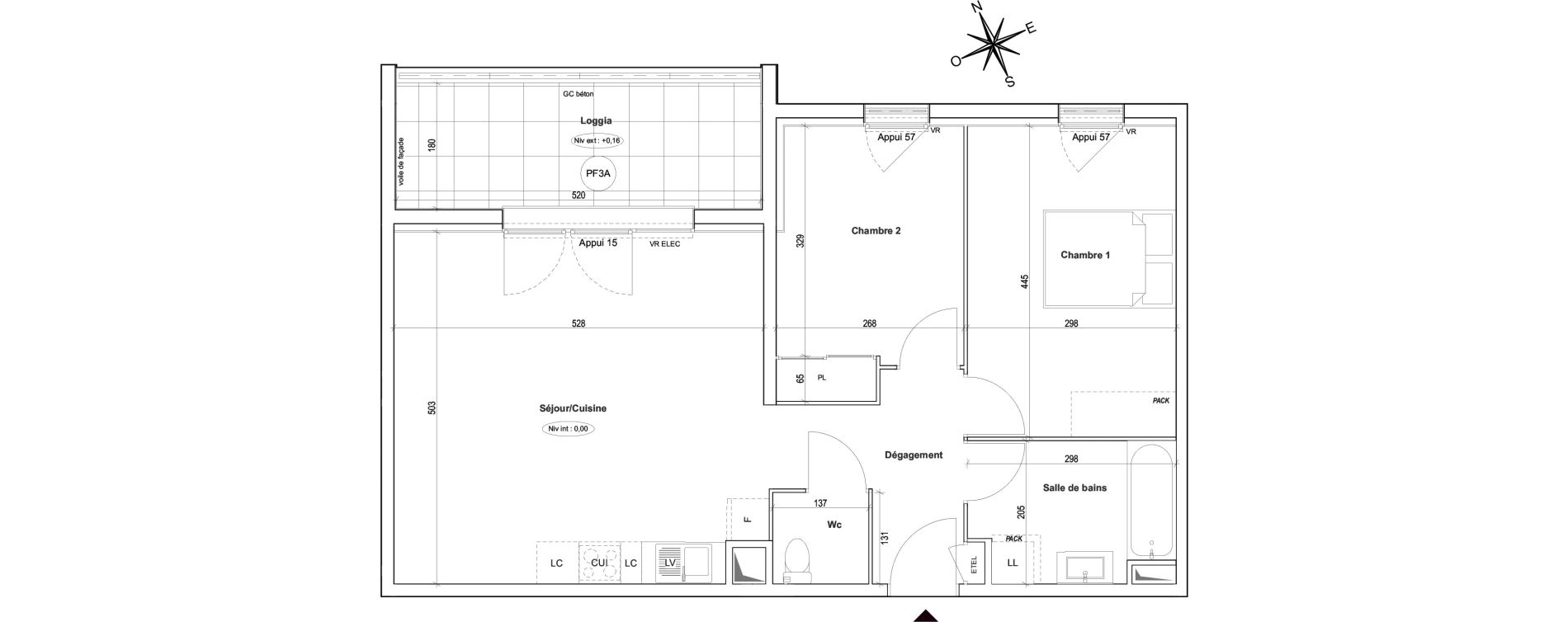 Appartement T3 de 62,53 m2 &agrave; Gardanne Centre