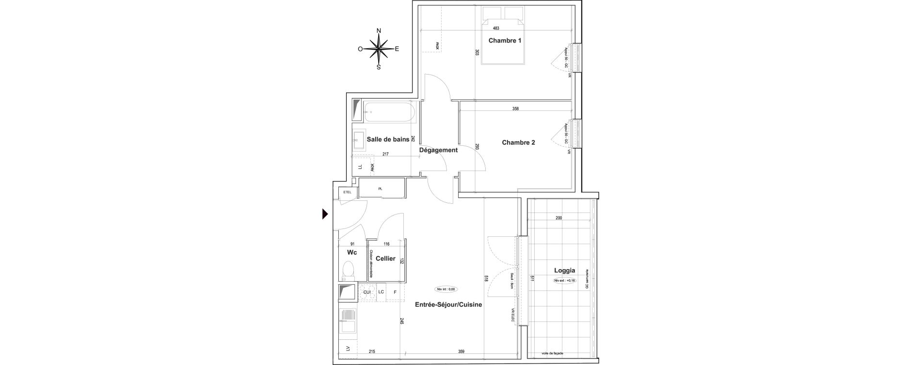 Appartement T3 de 63,82 m2 &agrave; Gardanne Centre