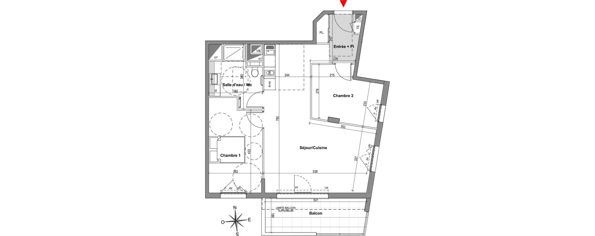 Appartement T3 de 65,82 m2 &agrave; Gardanne Centre
