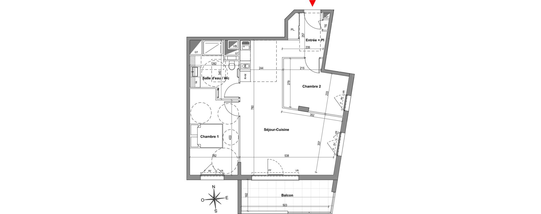 Appartement T3 de 65,83 m2 &agrave; Gardanne Centre