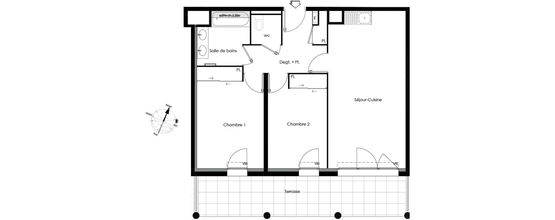 Appartement T3 de 61,41 m2 &agrave; Gardanne Centre