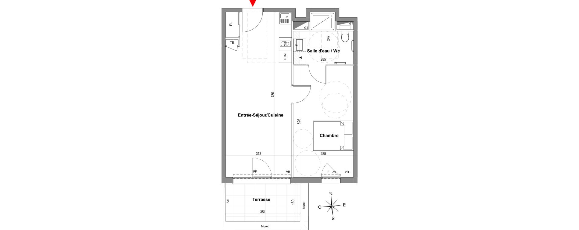 Appartement T2 de 44,65 m2 &agrave; Gardanne Centre