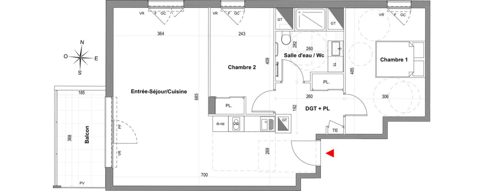 Appartement T3 de 68,58 m2 &agrave; Gardanne Centre