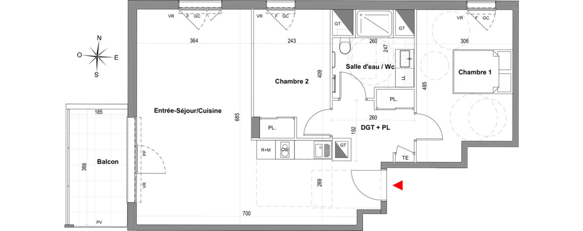 Appartement T3 de 68,58 m2 &agrave; Gardanne Centre