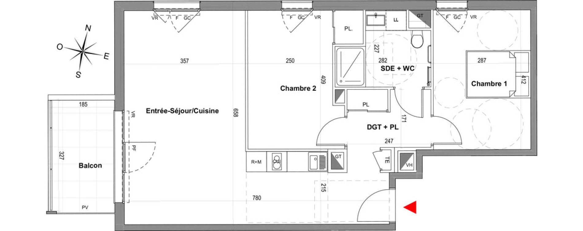 Appartement T3 de 63,79 m2 &agrave; Gardanne Centre
