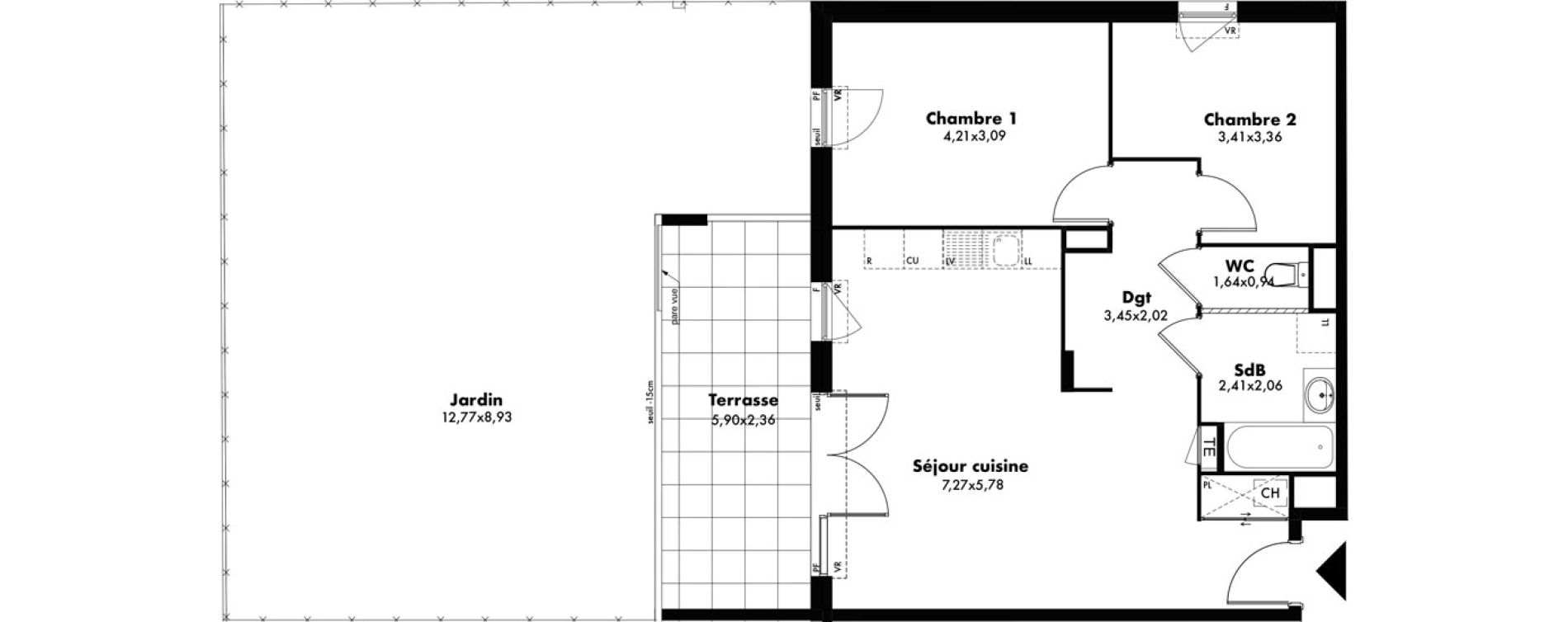 Appartement T3 de 64,68 m2 &agrave; Gardanne La crau - jean de bouc - la palun