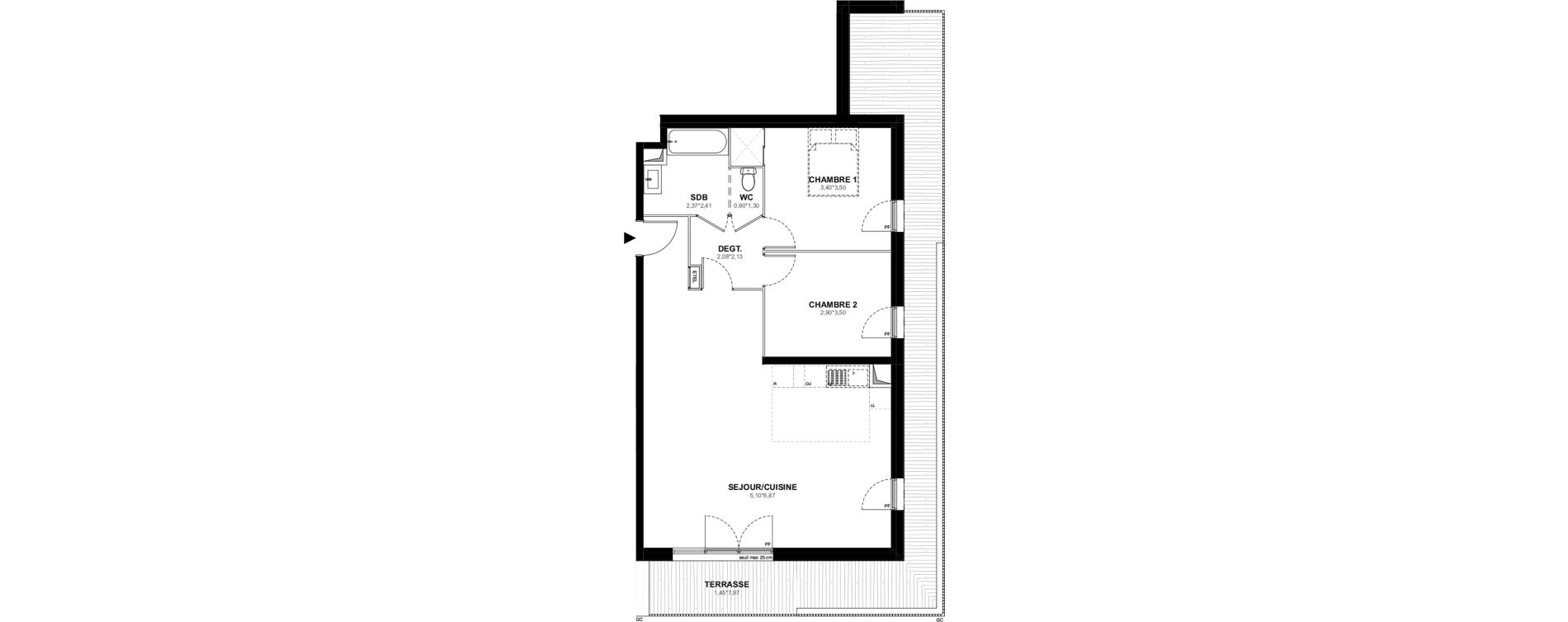 Appartement T3 de 77,06 m2 &agrave; Istres Bardin