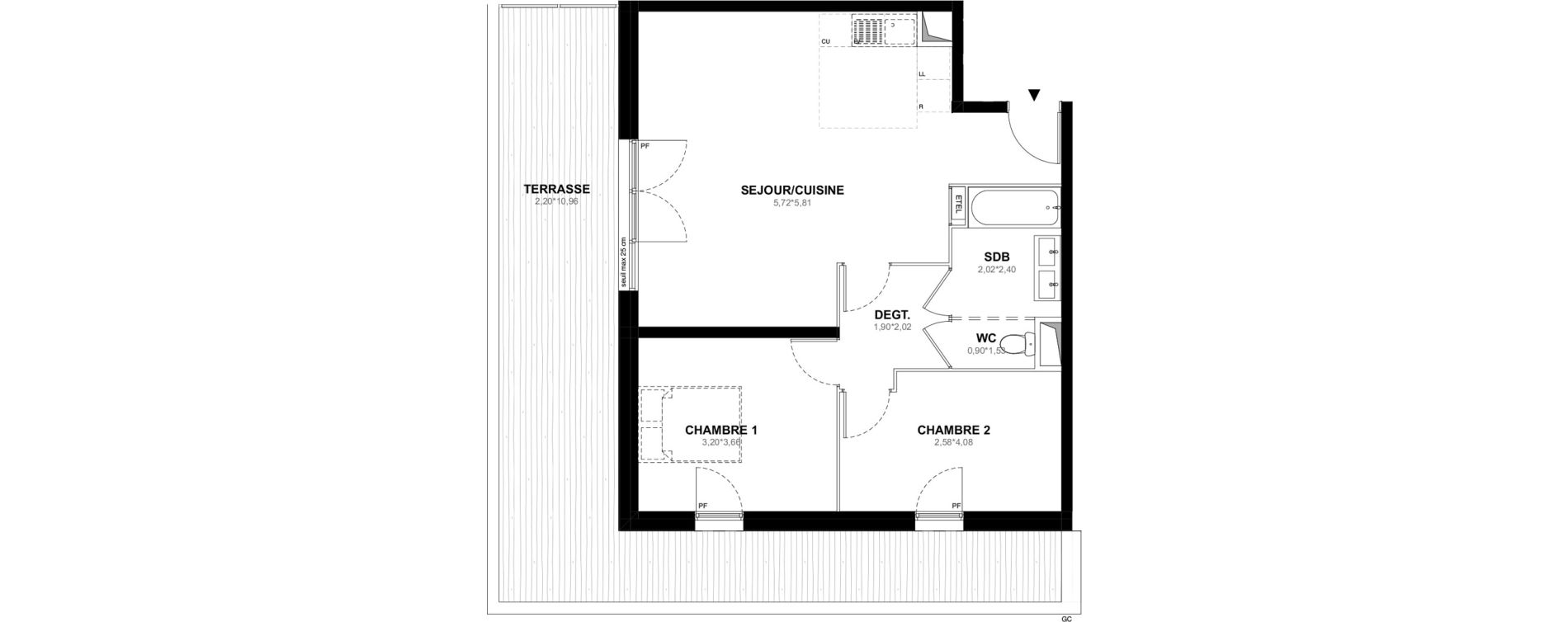 Appartement T3 de 65,28 m2 &agrave; Istres Bardin