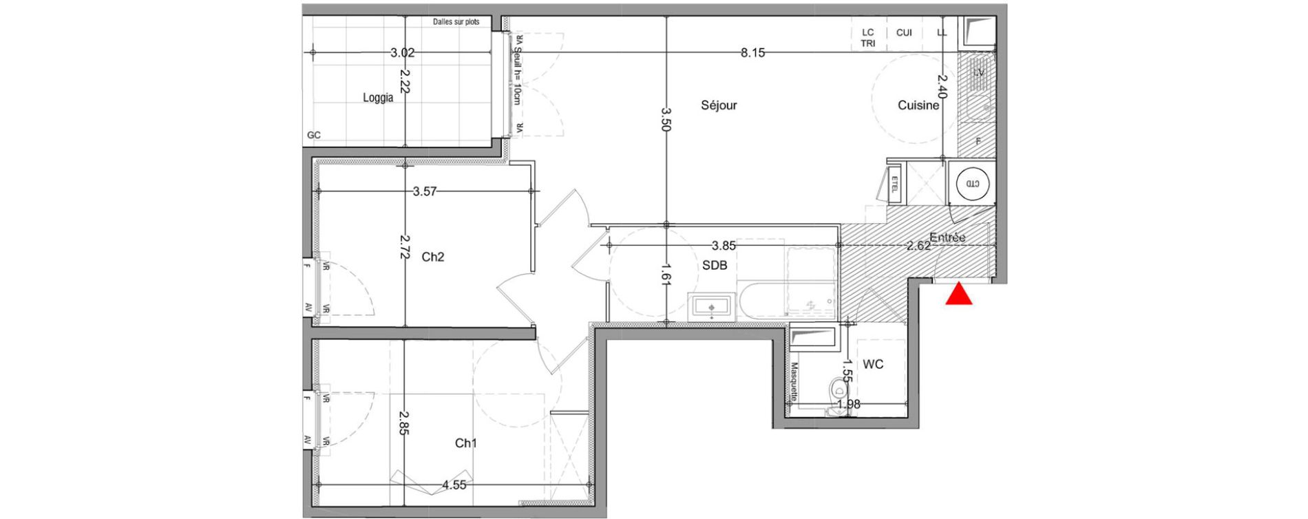 Appartement T3 de 64,50 m2 &agrave; Istres Rassuen