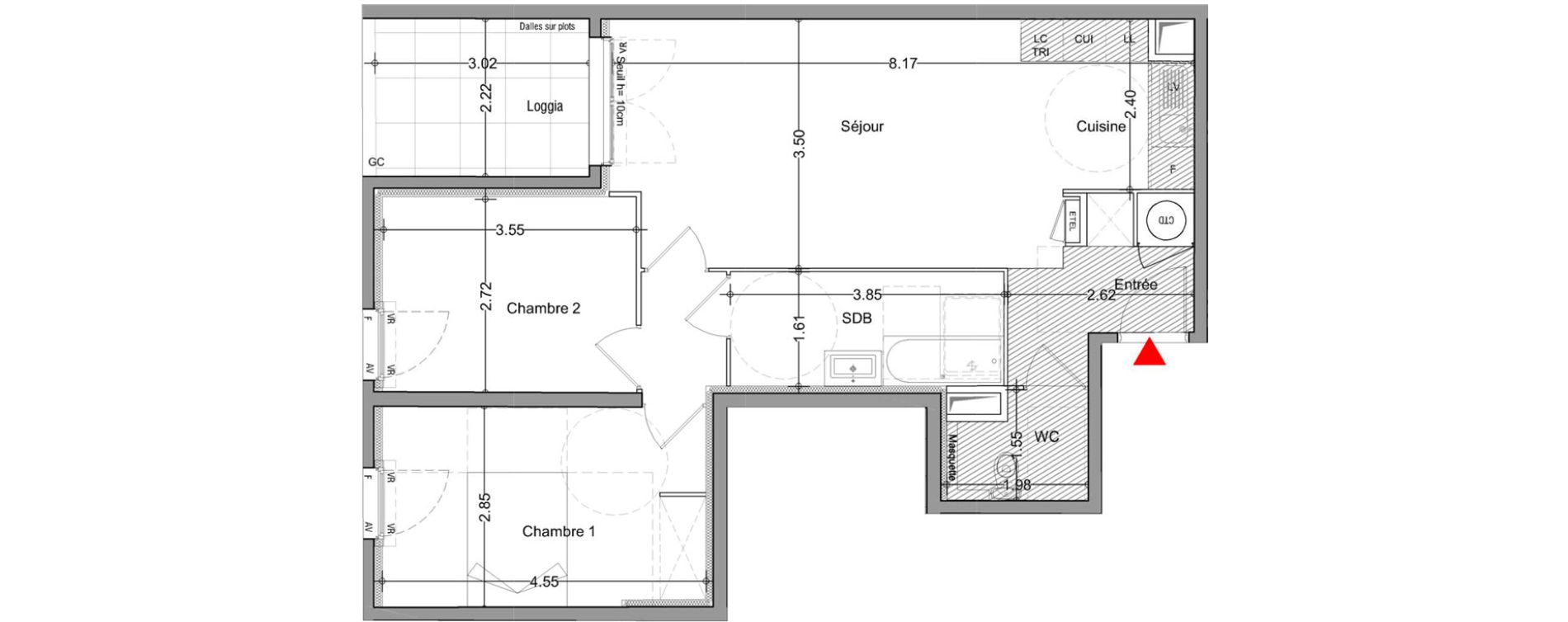 Appartement T3 de 64,60 m2 &agrave; Istres Rassuen