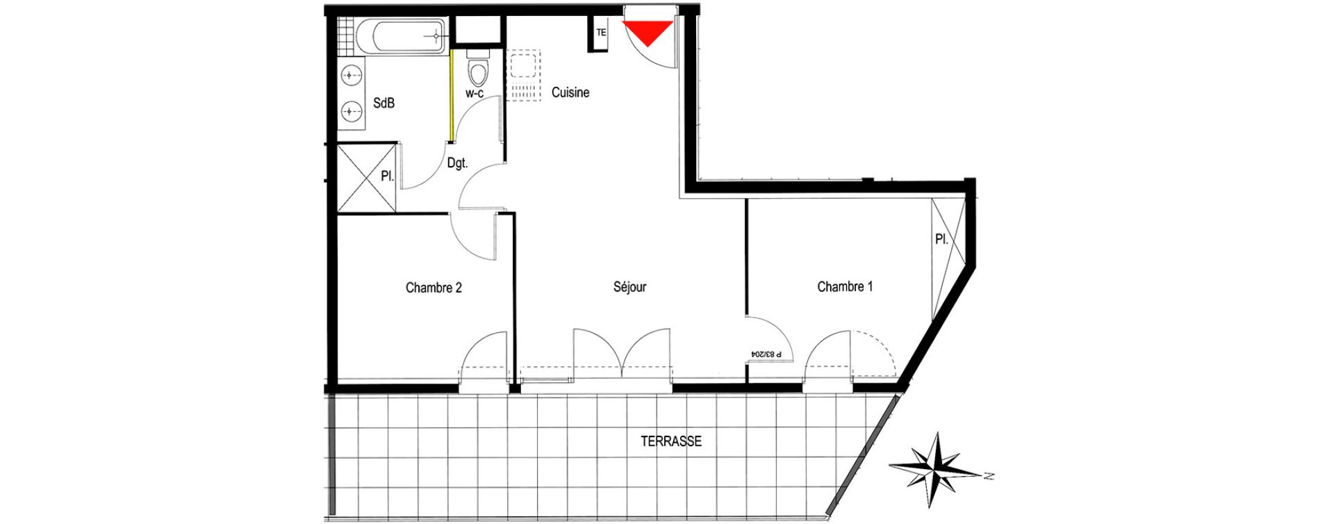 Appartement T3 de 52,43 m2 &agrave; Istres Centre