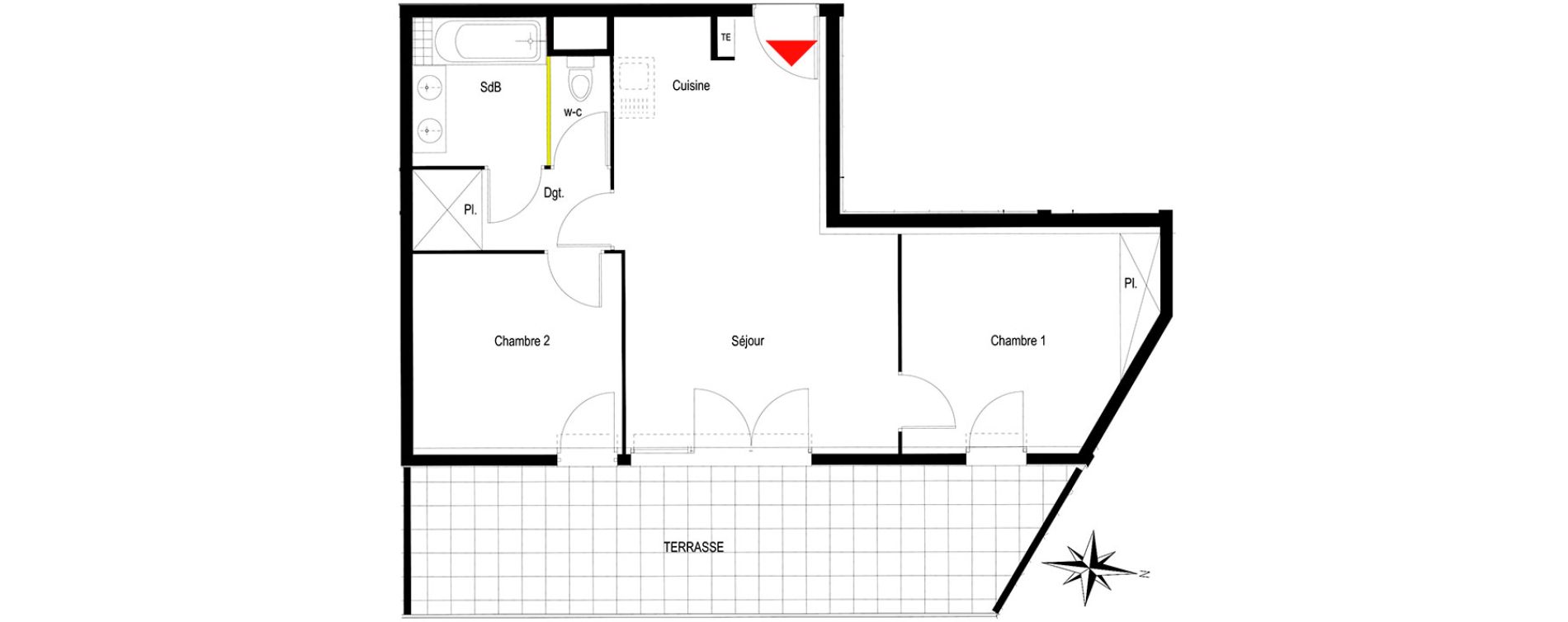 Appartement T3 de 52,43 m2 &agrave; Istres Centre