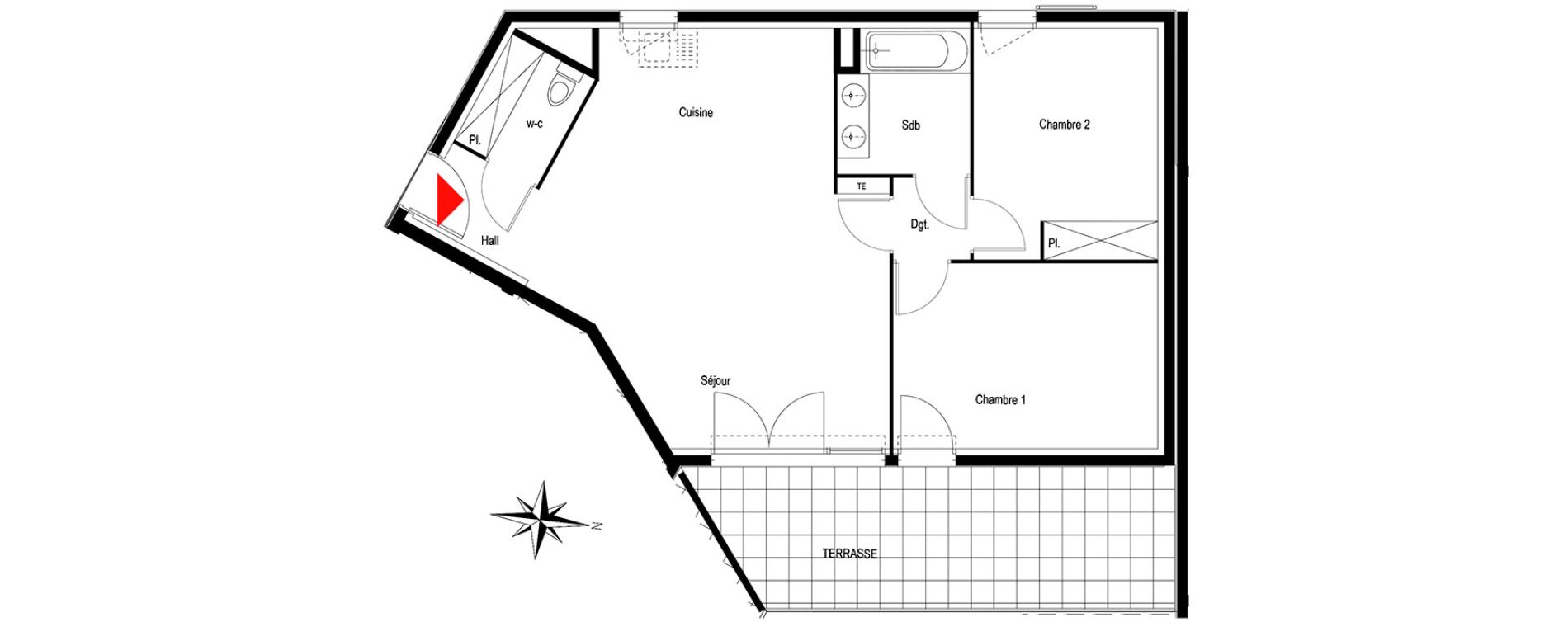 Appartement T3 de 62,14 m2 &agrave; Istres Centre