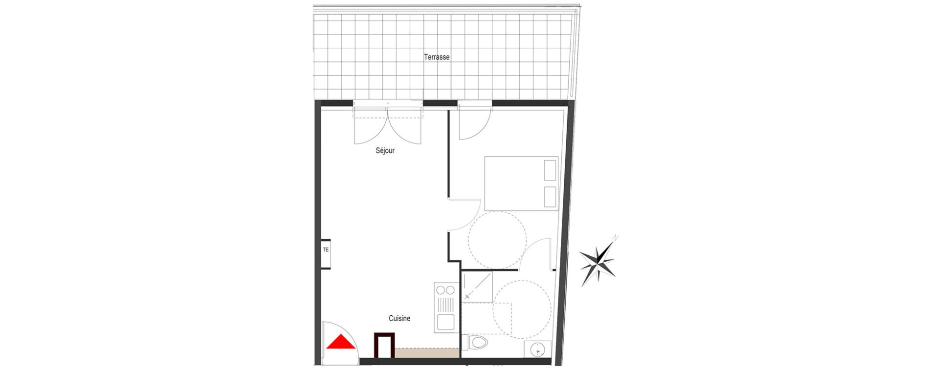 Appartement T2 de 38,14 m2 &agrave; Istres Centre