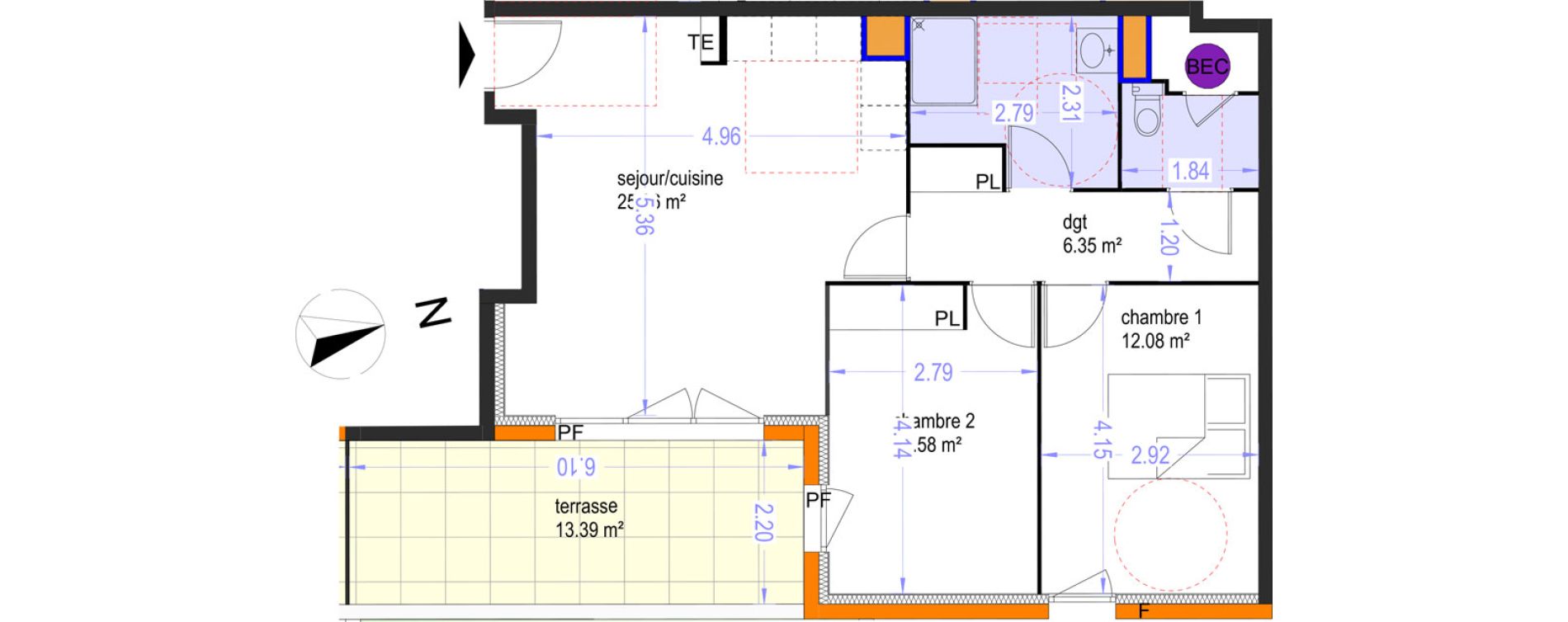 Appartement T3 de 64,69 m2 &agrave; Istres Les beaumes