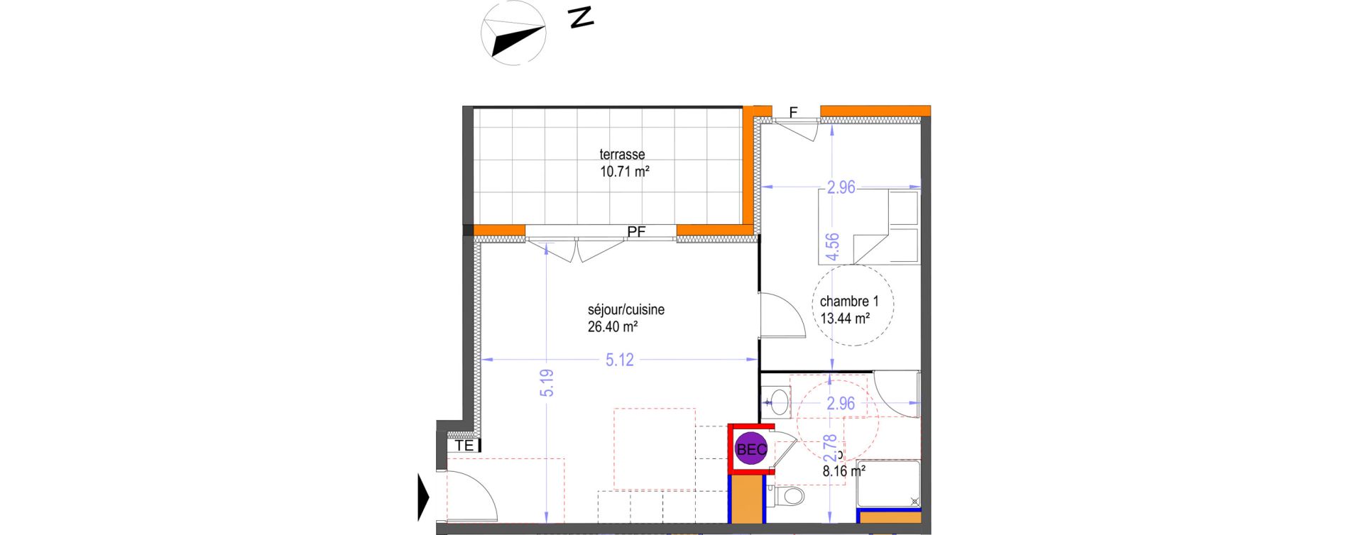 Appartement T2 de 48,00 m2 &agrave; Istres Les beaumes